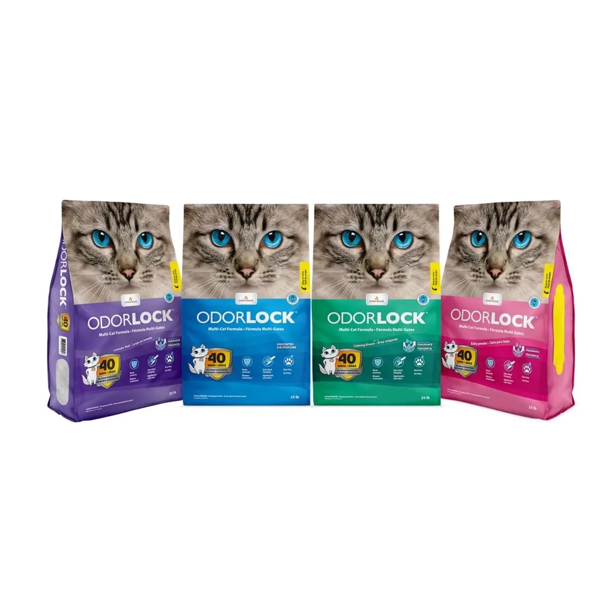 212 MAIN Odorlock Natural Clay Clumping Cat Litter - Ammonia Block, Fast Clumping, Baby Powder Scent, Less Waste, 13.2 lbs for Litter Boxes, Litter Box