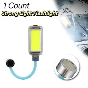 Wild Bright 1-pack new flexible tube Type-C charging work lamp, LED magnet flashlight for emergency use, multi-functional outdoor inspection lamp, swivel hose, strong magnet base, suitable for car maintenance and emergency inspections