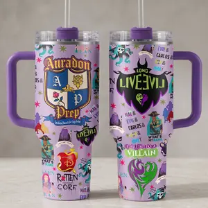 Descendants TV Series 2026 Custom Cup 40oz/30oz/20oz Tumbler With Handle, Wicked Wonderland, TV Show Inspired Tumbler