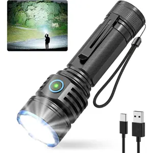 Flashlight Rechargeable High Lumens, X7 PRO Bright Flashlight 2000 Lumens, 3 Lighting Modes with Memory Function & Customizable Brightness, IPX4  for ,  Camping Gear