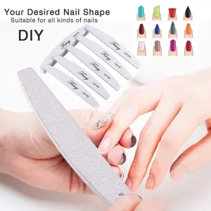 10pcs Nail File Buffer Double Side Of The Nail File Buffer 100/180 Trimmer Lime Buffer In The Nail Art Ongle Nail Art Tool