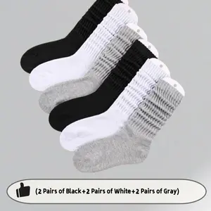 6PCS Womens Crew Socks Cozy Socks for Casual Athletic  Comfortable and Stylish Variety