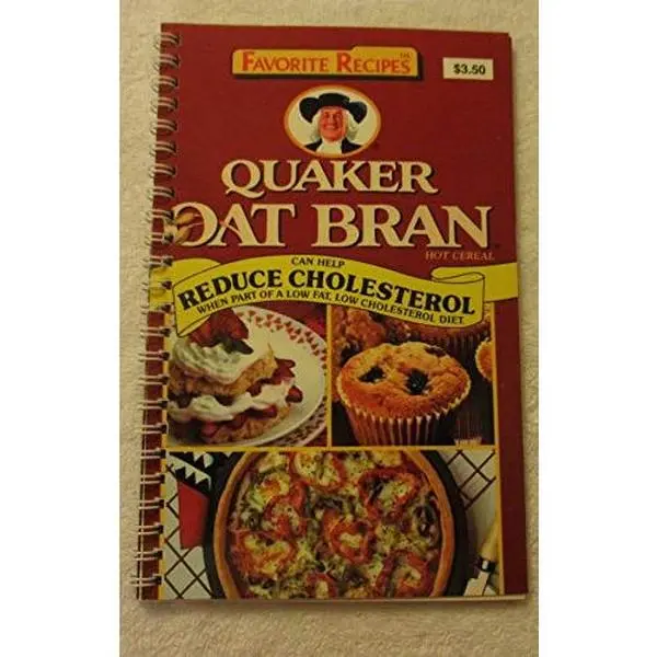Used Book - Quaker Oat Bran Favorite Recipes by The Quaker Kitchens, 96 Pages Soft Cover, 0.63 lbs, Includes Healthy Dinners Ideas & Meal Prep Content, English Language, 0.63 Pounds
