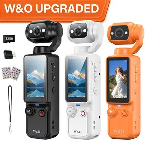 W&O Upgraded Vlogging Camera with 32GB Card, Video Recorder, Digital Vlogging Camera with 180° Rotating Lens, Full Body Camera for Vlogging, Travel & Daily Life Recording, Camcorder, Christmas Gift