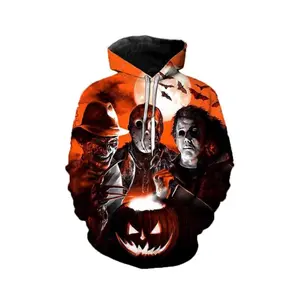 Scary Costume Hoodie –  Horror Cosplay Sweatshirt Jacket for Halloween