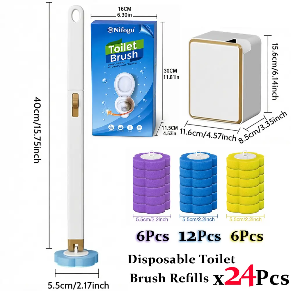 Toilet brush 03 +24 Refills（white)