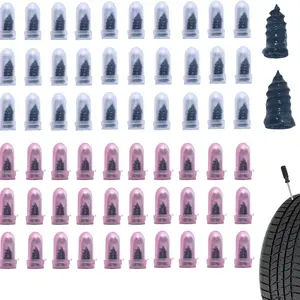 60-Piece Tire Repair Kit Vacuum Rubber Nails Set, Self-Service Tire Repair Tool for Cars Motorcycles Trucks Tractors Quick Fix, Puncture Repair Kit