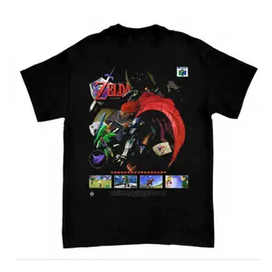 Vintage The Legend of Zelda Ocarina of Time T-Shirt, Ganondorf Battle Graphic Tee, Classic Adventure RPG Game Shirt, Retro Gamer Gift