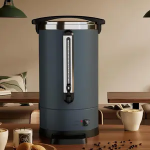 Garvee 80 Cup Commercial Coffee Urn and Hot Beverage Dispenser, Stainless Steel Large Coffee Maker, Double Wall Hot Water Urn With Cool-Touch Handle, Dripless Faucet, Quick Brew for Events & Catering