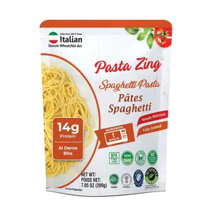 Pasta Zing Spaghetti Pasta Made with 100% Italian Durum Wheat | Ready to Eat Meals in 55 seconds | Fully Cooked, Microwave Meals, Ready Pasta for Dinner, Easy Dinner Sides | (Pack of 7, 7.05 Ounce) Carb Pansit
