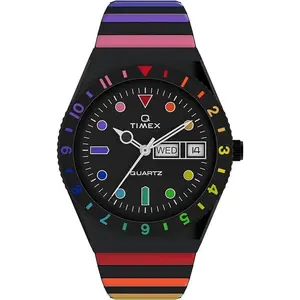 Timex Q Diver Inspired Rainbow Black Ladies Watch TW2V65900