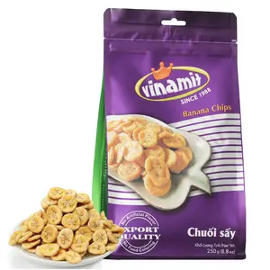 Vinamit Dried Banana Chips, 8.8 oz Resealable Bag | Banana Chips Unsweetened, Dried Fruit Chips Vegan, No Added Sugar & No Preservatives | Healthy Fruit Snacks for Adults, Kids, Gifting, Family Share
