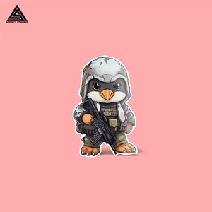 Tactical Penguin Sticker || vinyl sticker, water bottle sticker, tumbler stickers, laptop decals, waterproof sticker, tactical stickers Stickermule hydro flask Decor Decorative