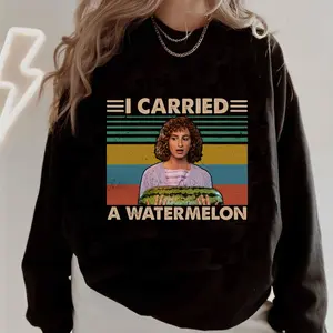 I Carried A Watermelon Aesthetic Sweatshirt, 80s Retro Sunset Portrait TShirt Hoodie