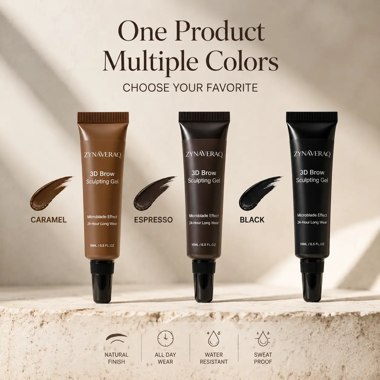 3D Eyebrow Tint Gel Kit Waterproof Smudge-Proof Wear  Long Last Smudge Proof Eye Makeup Long-Lasting Natural Non Smudge Look Eyebrow Thickener Liquid 