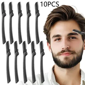 Foldable Eyebrow Razor for Men, Dermaplane Razor for Face, Multi-Functional Facial Shaver, Practical Hair Remover, Peach Fuzz Removal Tool, Stainless Steel