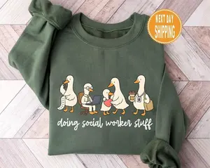 Cute Social Worker Sweatshirt, Case Manager Crewneck, School Counselor Hoodie, Mental Health Worker Top, Cozy Social Work Gift For Women