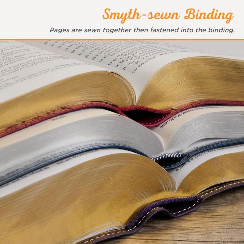 KJV Holy Bible, Giant Print Full-size Faux Leather, Pink, King James Version, Thumb Index & Ribbon Marker, English, Christian Art Gifts