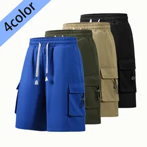 2026 New Arrivals: 4-color cargo shorts—drawstring waist, adjustable pockets, lightweight fabric, trendy summer casual pick