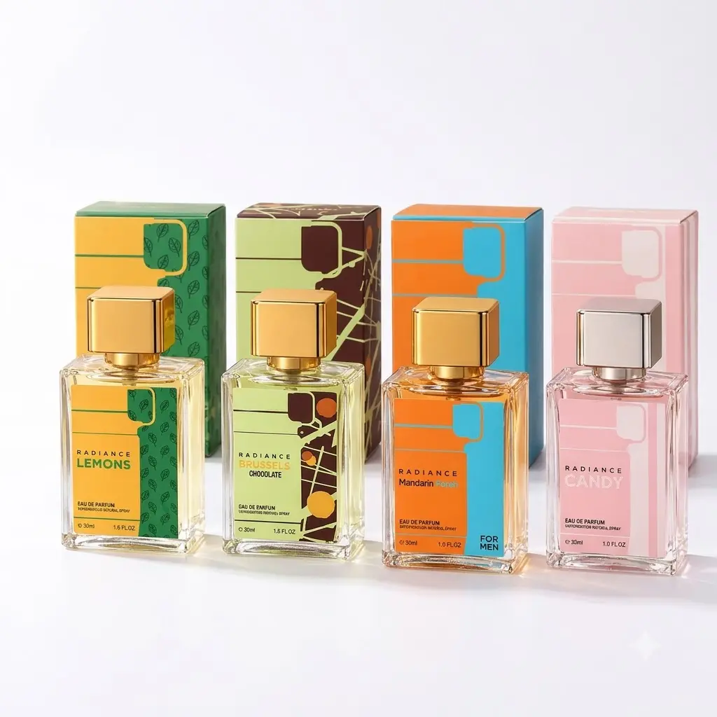 Luxury 4-Bottle Unisex Fragrance Collection (4 x 30ml ), Curated Fresh Lemon  Perfume Gift Box for Couples,  Perfect for Valentine's Day, fragrance,liquid brun parfum,women's perfume Set Scented Ethnic fragrance sets italian bergamot girlfriend