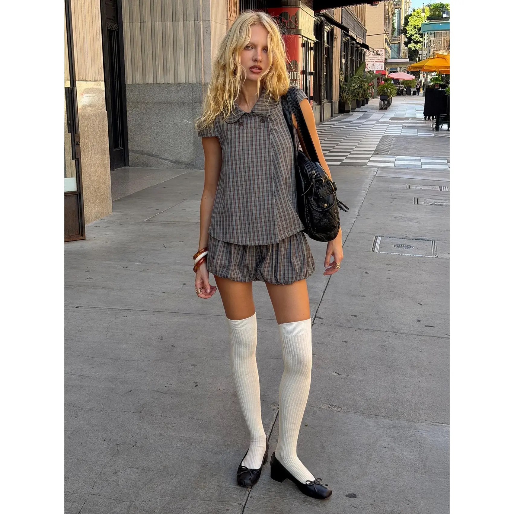 Tuckerr Bubble Skort Grey Check