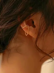 Women's Elegant Chain Tassel Design Ear Cuff, Exquisite Trendy Ear Jewelry for Party & Daily Clothing Decor, Birthday Gift, Casual Trendy Jewelry, Fashionable Jewelry Accessories