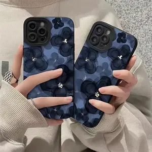1 Piece Floral Pattern TPU Phone Case Casing, Shockproof Protective Flowers Print Pattern Phone Case For iPhone 11 12 13 14 Pro Max, Phone Accessories