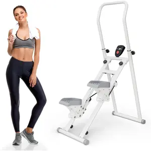 Stair Stepper,Stair Master for Exercise at Home Folding Stair Stepper for Full-Body Workout Compact Stair Climber with Resistance/Adjustable Handlebar & Pedals/300LBS Loading Capacity