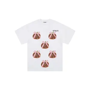 ONESO Women's Halloween Pumpkin Patched T-Shirt Casual Comfy Summer Tees