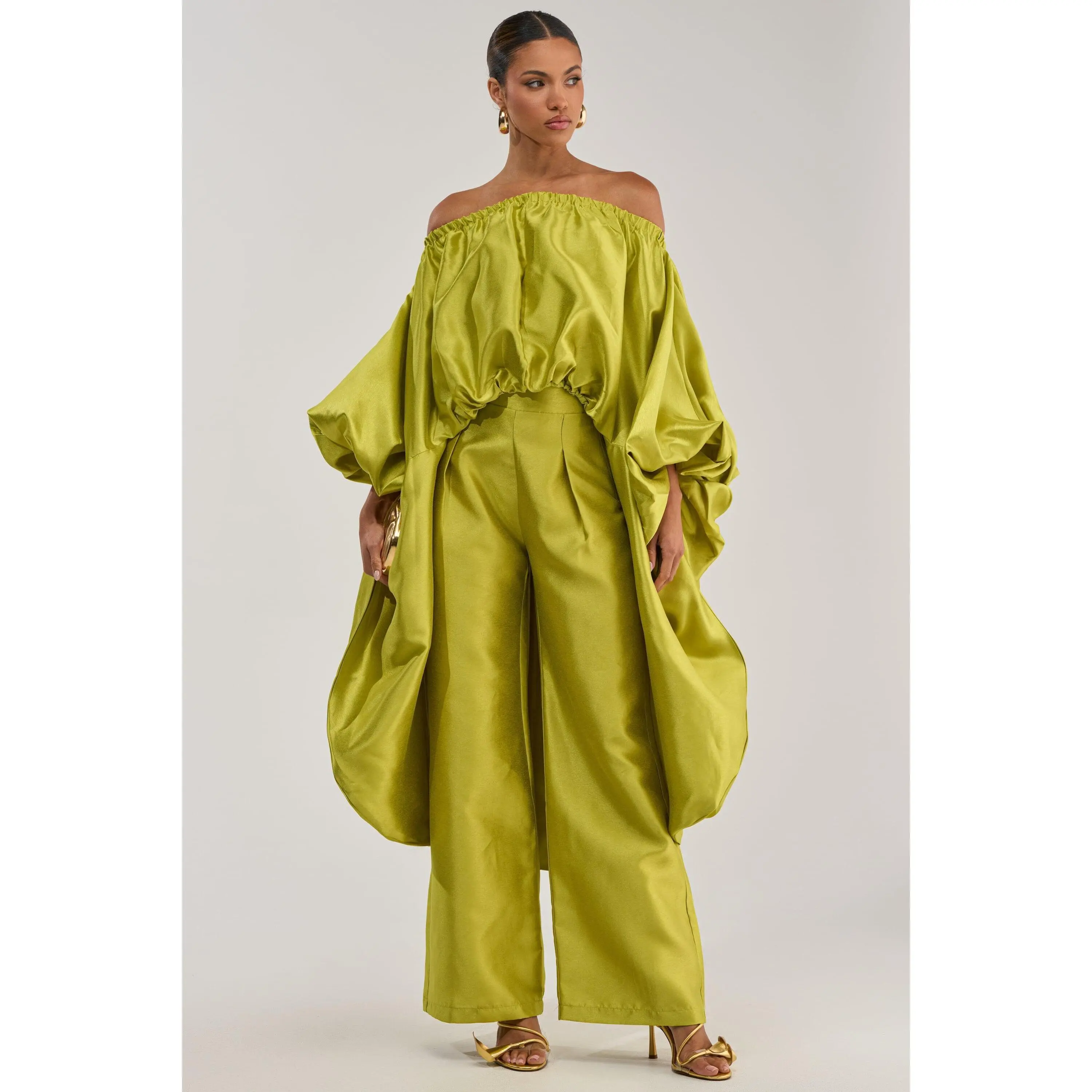 BY MY SIDE TROUSER IN CHARTREUSE BY MY SIDE TROUSER IN CHARTREUSE