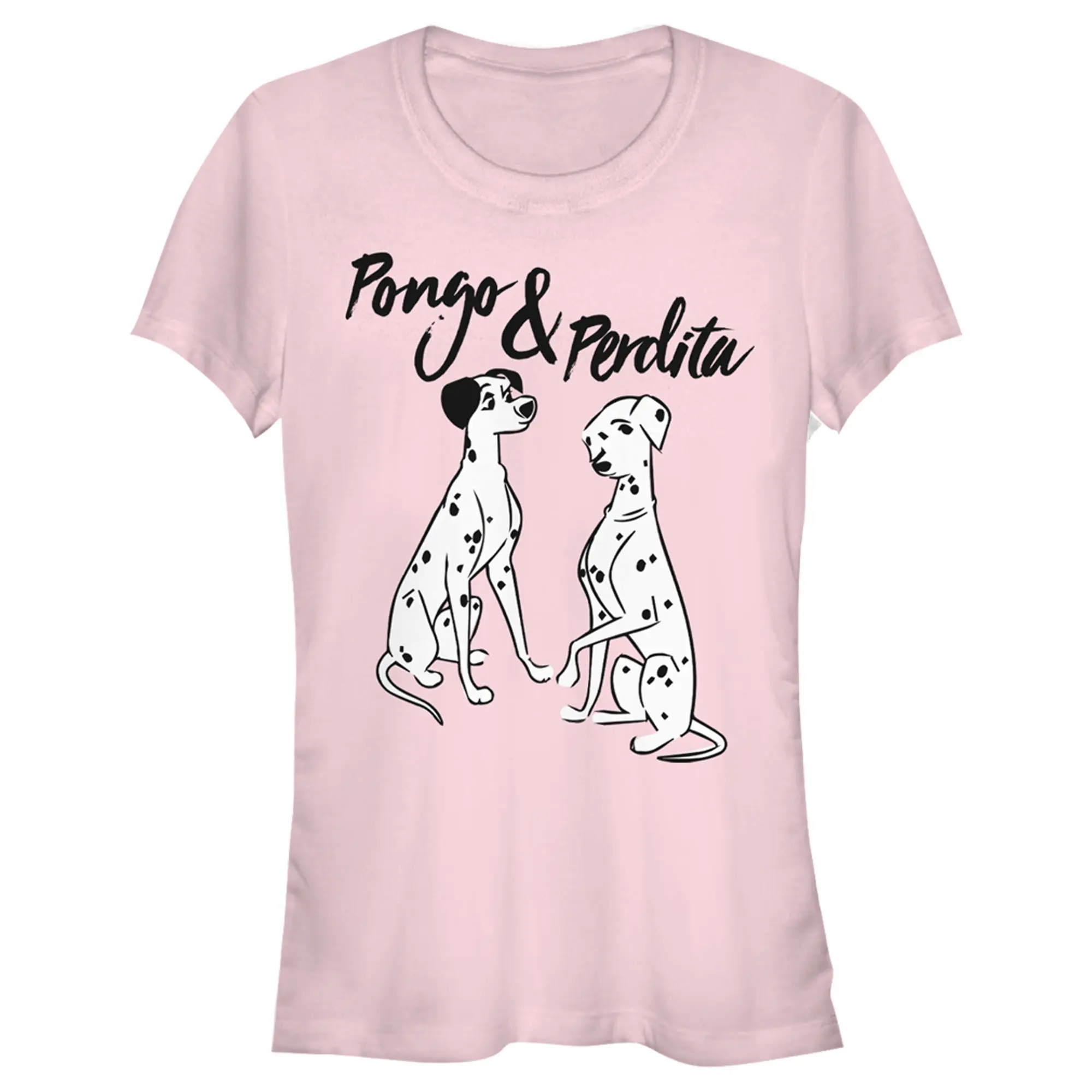 Juniors Womens One Hundred and One Dalmatians Pongo and Perdita T-Shirt