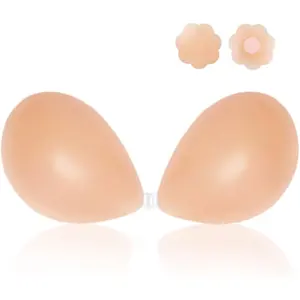 Bonded bra strapless sticky invisible gathered silicone bra, which can be reused for backless dresses.