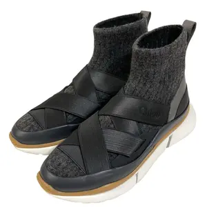 Pre-owned Chloé Polyester Small Leather Goods Chloe SONNIE Fit Sock Sneaker Boots