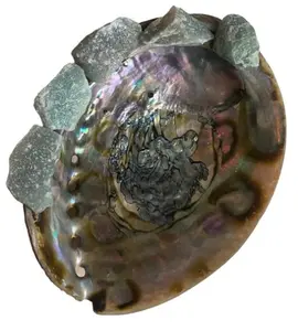 Aventurine Crusted Large Abalone Shell