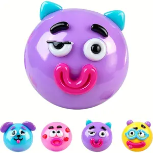NEW Smushers Squeezy, Smushers Dog Face Swap Squishy,Cute Easy Squishy Funny Face Swap Fidget Toys, Relaxing Sensory Fidget Toy Fun Desk Accessory for Adults(Purple)