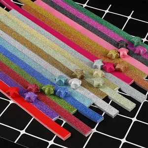 360 Sheets Sparkling Diamond Star Origami, 18 Colors, DIY Star Hanging Decorations, Hanging Ornament, Party Wedding Decorations, Craft Supplies