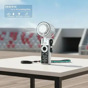 Mini Portable Handheld Clip Fan, 3-in-1 with 3000mAh Rechargeable Battery, 5 Speeds, Adjustable Ice-Cooling Airflow & LED Light - USB Rechargeable Personal Fan for World Cup 2026 - Beat the Extreme Heat at USA vs Mexico Matches with This Cooling Gadget