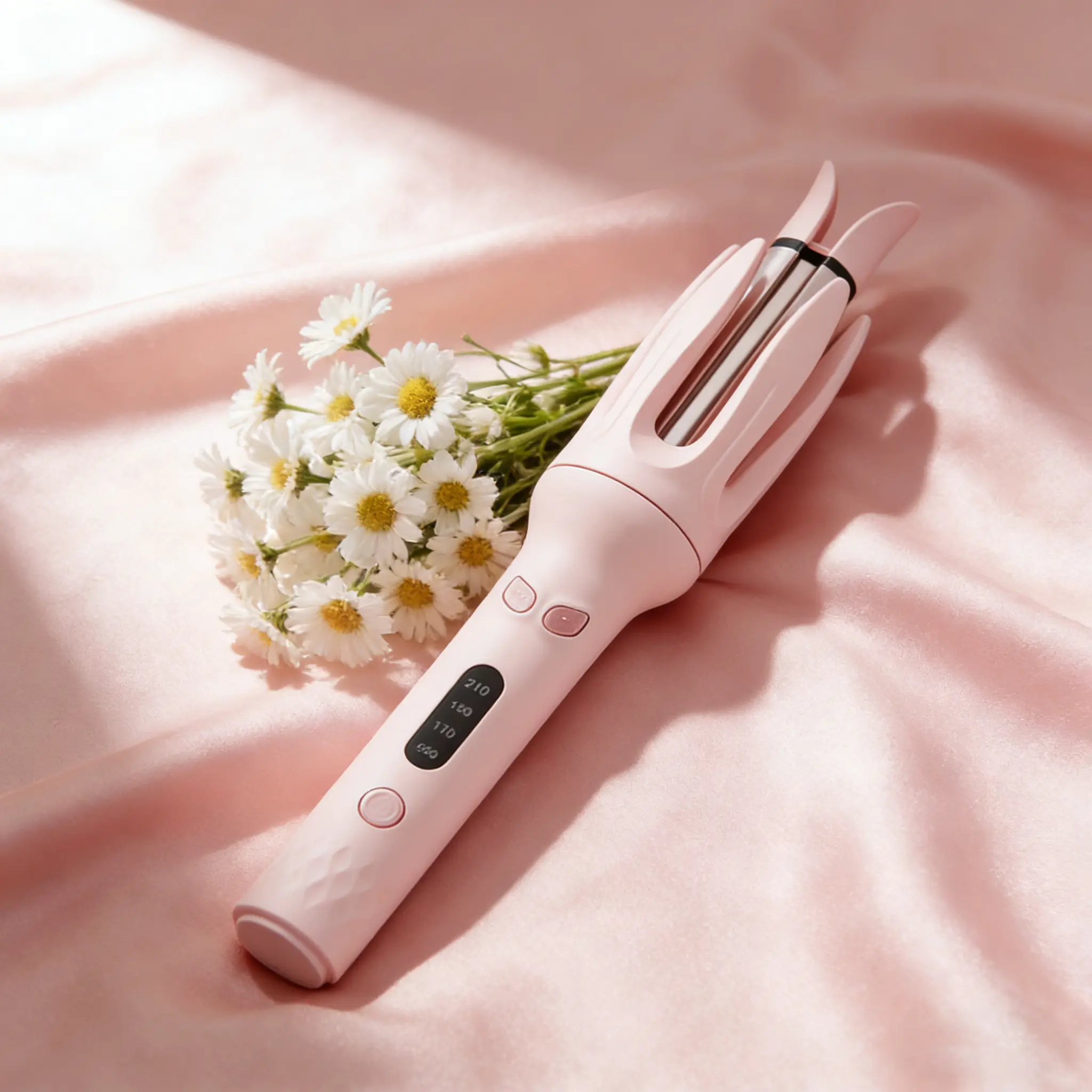 Automatic Hair Curler - 1-Touch Fully Automatic Lazy Electric Rotary Curling Iron with 4 Temp Modes, Frizz Control, Large Curls, Negative Ion Tech, Auto-Stop Safety, Professional Home Hair Styling Tool for Festive & Party Use, Automatic Curling Iron,summe