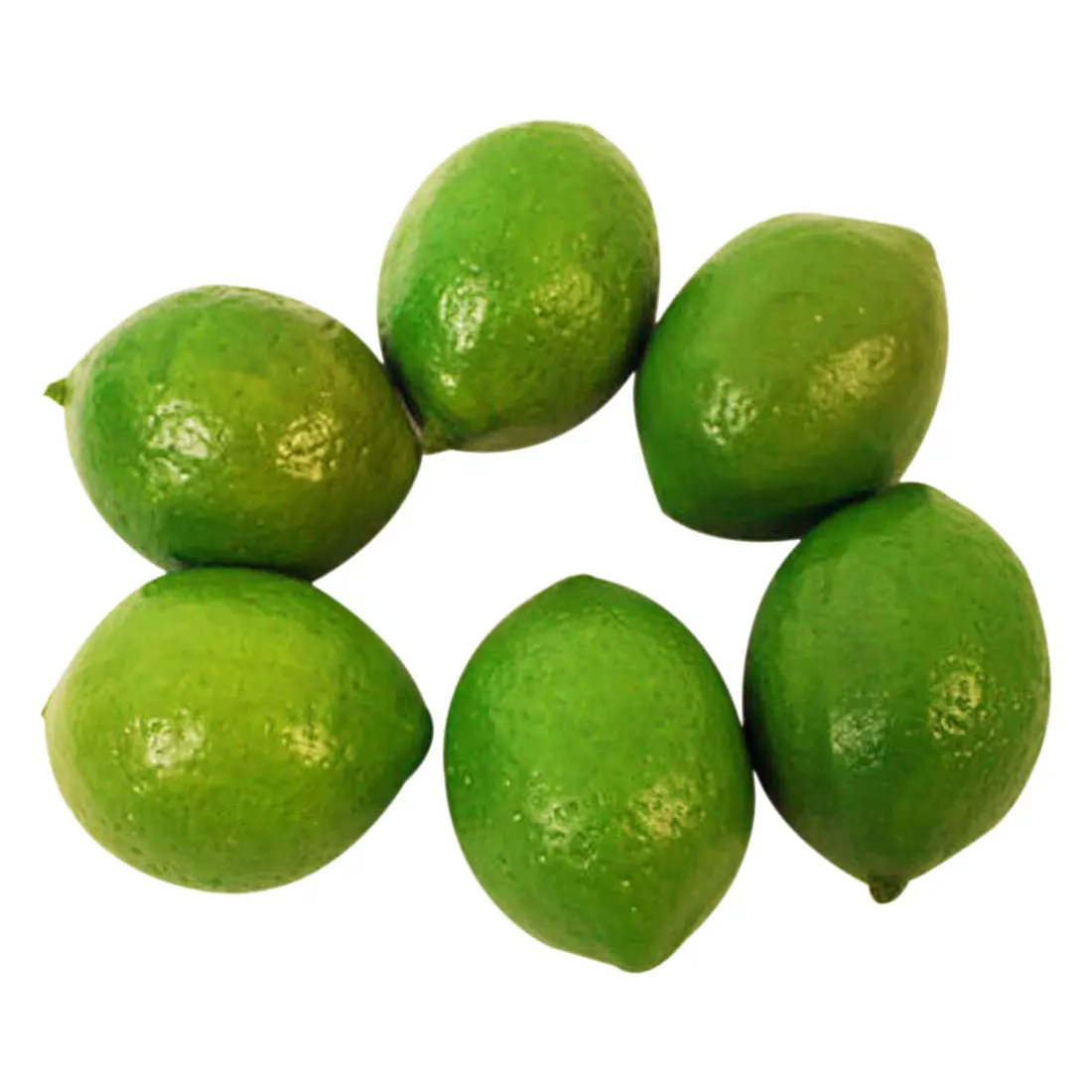 6 Artificial Plastic Limes and Lemons, Realistic Decorative Fake Fruit for Home Use