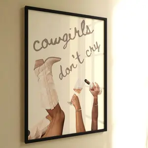 Cowgirls Don't Cry Sign - Apartment Decor, Country