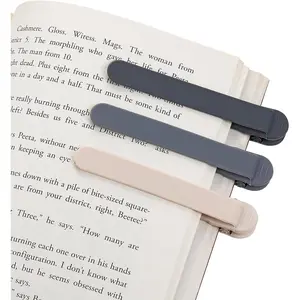 3Pcs Automatic Bookmark, Silicone Smart Book Marks for Reading Women, Men, Kids,Cute Unique Book Markers Bookmark Clip Reading Accessories Gifts for Book Lovers (1 Dark Grey+1 Light Grey+1 Beige)
