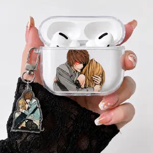 Death Note Anime AirPods Pro Case with Matching Keychain, Clear Shockproof Protective Cover for Apple AirPods Pro, Perfect Gift for Anime Lovers, Anti-Scratch & Durable Anime Desk Accessory