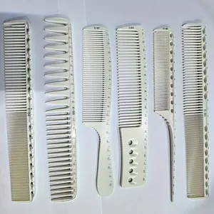 6 Piece Premium Hair Comb Set with Precision Scale, Anti-Static Durable Styling Tools, Salon Quality for Home or Professional Use, Hair Styling Combs