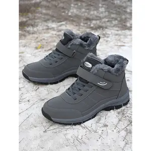 Women’s high-top hiking boots for fall and winter, warm fleece lining, windproof waterproof non-slip outdoor shoes, trekking camping shoes