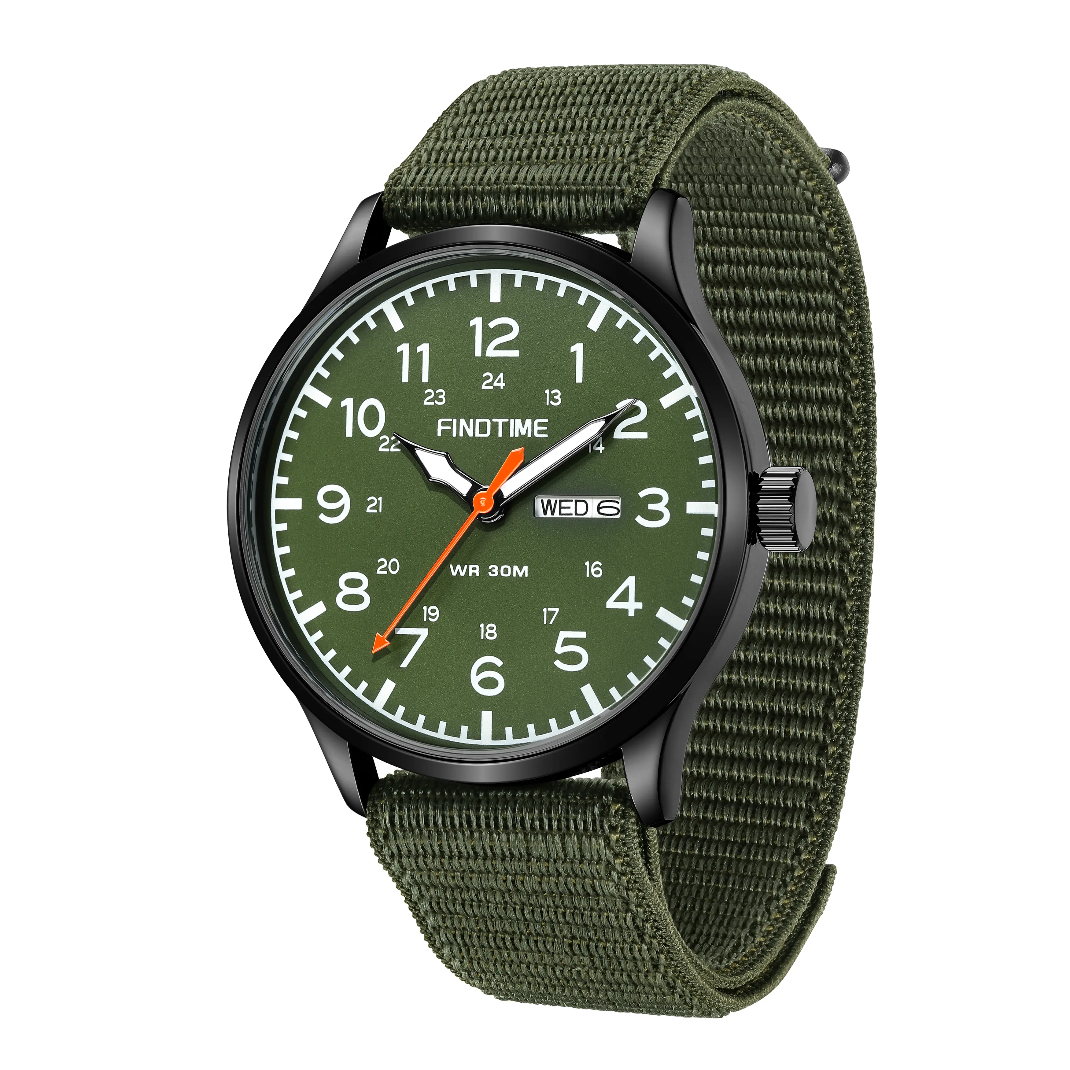 Findtime Unisex Analog Quartz Wristwatch, Military Style Medical Watch for Nurses with Glow-dial Clarity and Luminous Second Hand