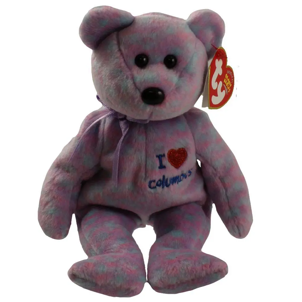 TY Beanie Baby - COLUMBUS the Bear (I Love Columbus - Show Exclusive) (8.5 inch) (2004) - MWMTs