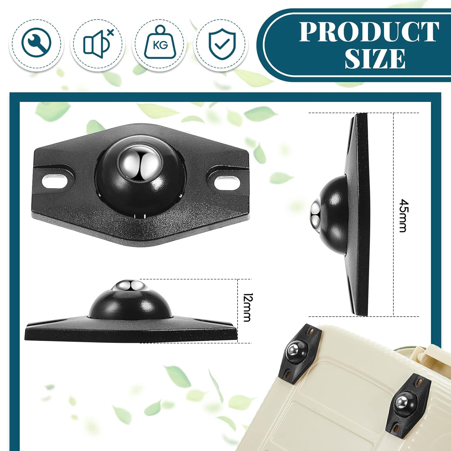 8 Pcs Self Adhesive Caster Wheels Mini Swivel 360 Degree Rotation Sticky Pulley Wheels with Ball Bearings Roller Casters for Furniture Storage Box 8 Pcs Self Adhesive Caster Wheels Mini Swivel 360 Degree Rotation Sticky Pulley Wheels with Ball Bearings Roller Casters for Furniture Storage Box