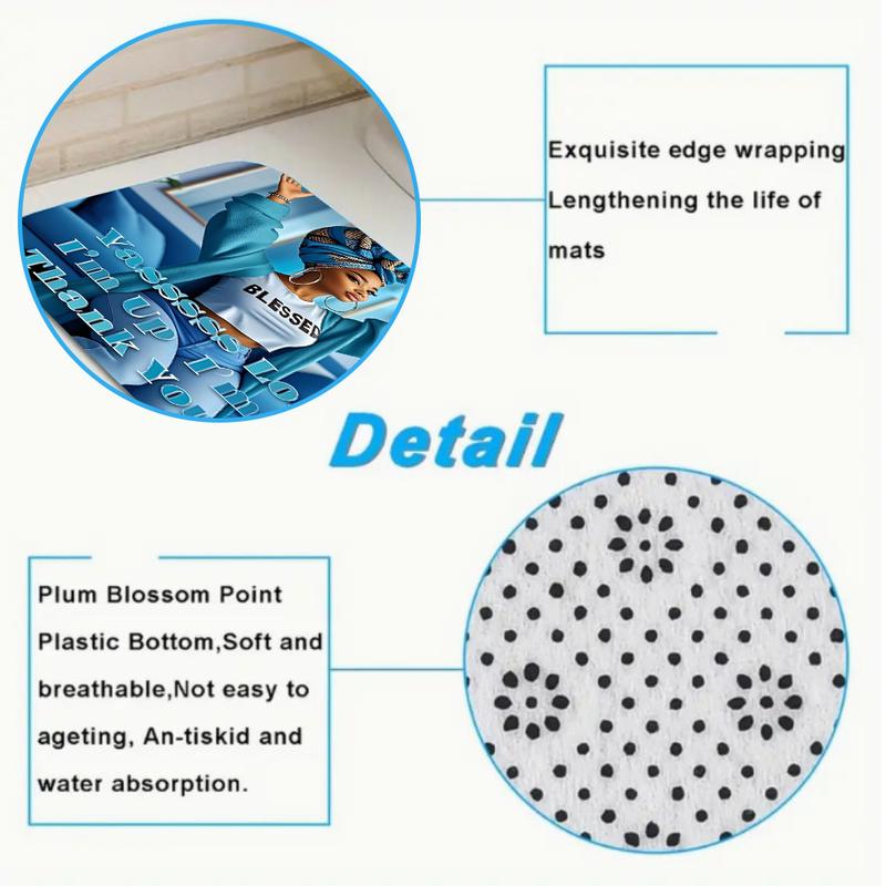 4PC Beautiful Girl Summer Unique Elegant Polyester Cloth With 12 Hooks Shower Curtain For Bathrooms Waterproof Quick Drying Machine Washable Home Bathroom Decor Shower Curtain Sets for Bathroom