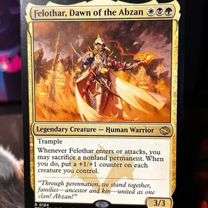 Felothar Dawn of the Abzan Commander Deck 64 Card Core Legendary Human Warrior with Trample Feature Counters & Synergy