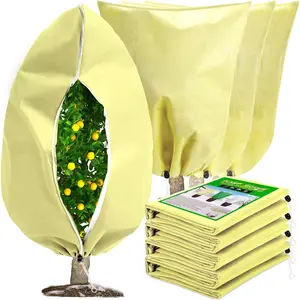 DQS 4 Pack Plant Covers Freeze Protection, 47.2" x70.8" Winter Frost Protection Frost Cloth,Suitable for Winter Frost, Cold, shrubs,, Jackets, and coverings